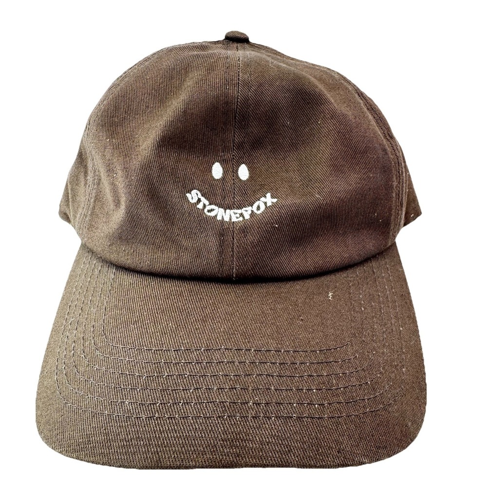 Stone Fox Swim x Free People Canvas StrapBack Hat One Size Embroidered Brown